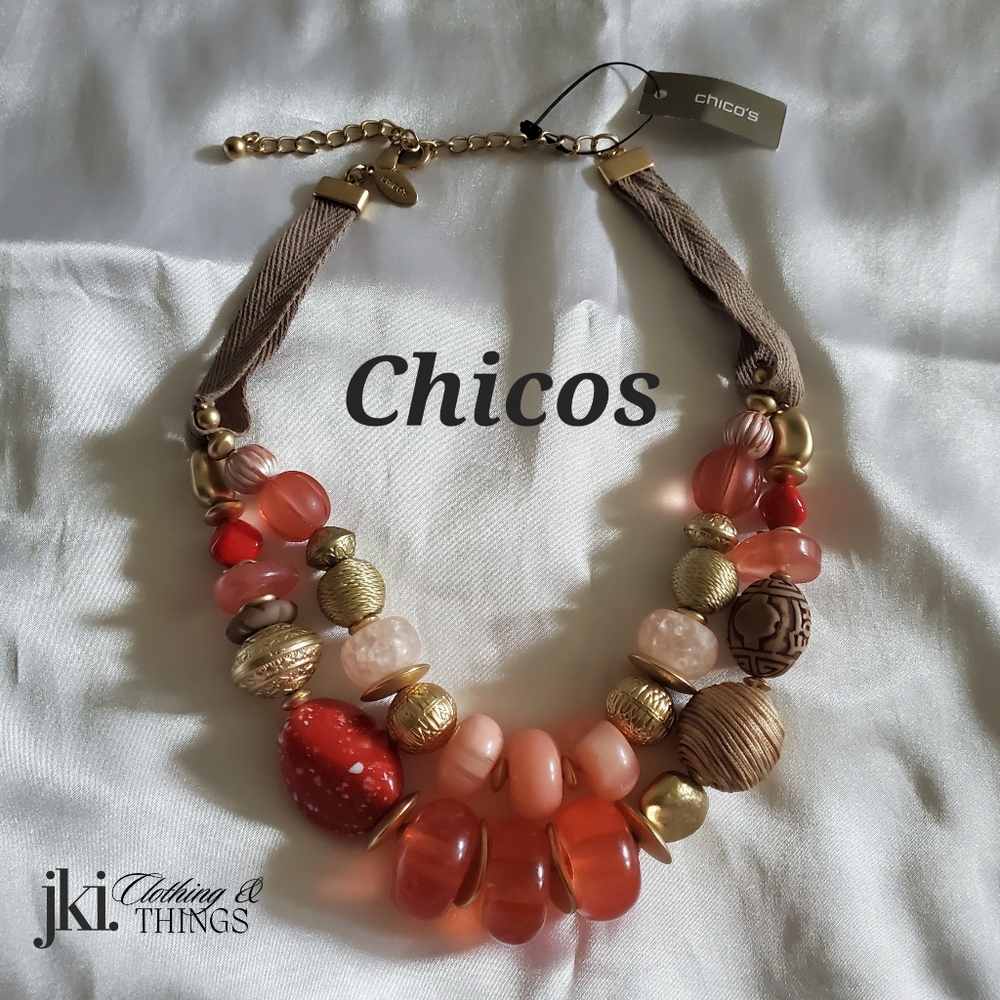 Chico"s Maya  Beaded Necklace Multi-strand